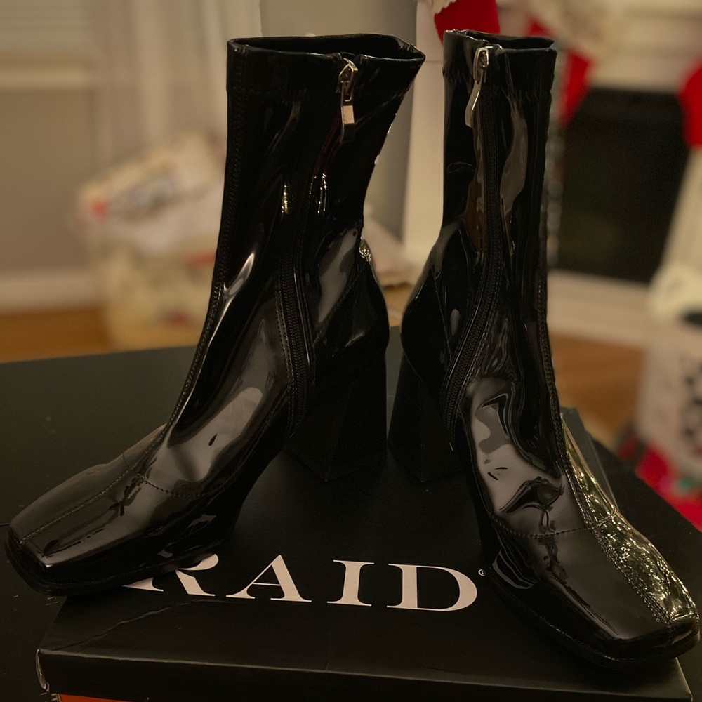 ASOS Black Patent Boots